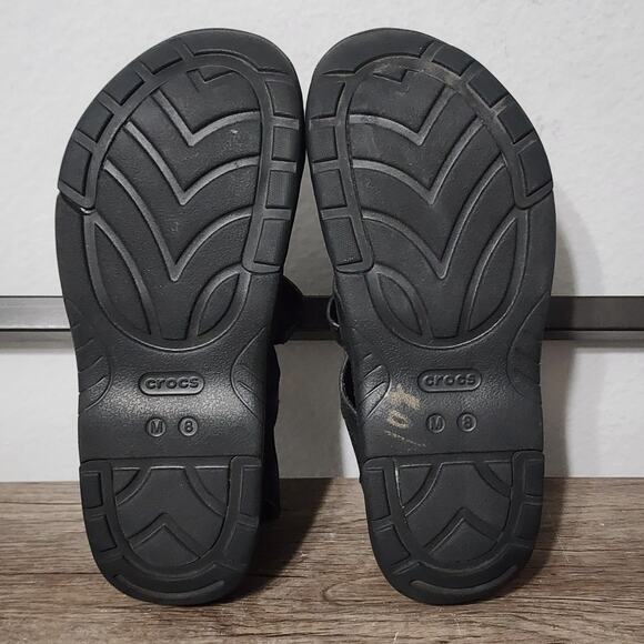 Crocs Yukon Fisherman Men\'s Outdoor Water Shoes Size 8 Black main image 6